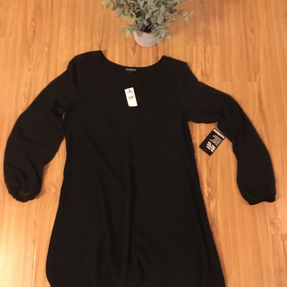 SOLD- NWT Express dress with long sheer sleeves!!